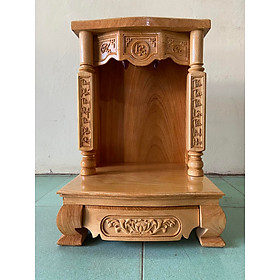 Mua Bàn thờ thần tài ông địa gỗ Gõ Đỏ cột vuông 40 x 60cm