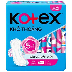 Băng Vệ Sinh Kotex Khô thoáng Siêu Mỏng Cánh Penta 8 miếng
