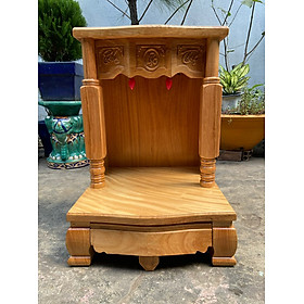 Mua Bàn thờ thần tài ông địa gỗ Gõ Đỏ cột vuông 48 x 68cm