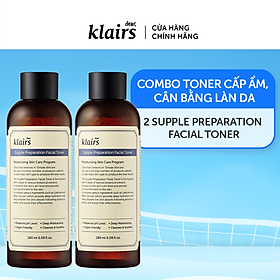 Combo 2 Nước hoa hồng Dear Klairs Supple Preparation Facial Toner 180ml