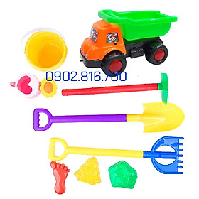Mua Đồ chơi đi biển - xúc cát làm vườn vòi tưới cây - xô cát đi biển - xe ben đi biển HT 7610