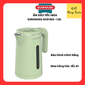 Ấm siêu tốc Inox 2 lớp 1.8L Sunhouse SHD1353 - Hàng chính hãng