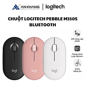 Chuột Bluetooth Logitech M350s Pebble 2 Silent - Mỏng nhẹ, Nút tùy chỉnh, Easy-Switch, 4000DPI - Hàng Chính Hãng