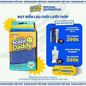 Mua Miếng cọ thép Scour Daddy Steel - Lưới ArmorTec STEEL rửa sạch loại bỏ các mảng bám cứng đầu