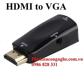 Đầu chuyển đổi HDMI to VGA có hỗ trợ Audio
