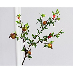 Mua Cành Lựu giả Thân dài Quả đẹp hoa xinh giống như thật 99% -Cao cấp-Hàng loại 1
