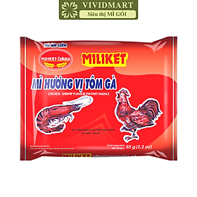COLUSA - Mì Miliket hương vị Tôm gà, Miliket mì tôm gà Miliket, Mì ăn liền Miliket, Mì gói Miliket (80g/gói)