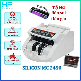 Máy đếm tiền công nghệ Mỹ SILICON MC 2450, mẫu mới 2022, nhỏ gọn, tiện ích, siêu bền, bảo hành 18 tháng tận nơi