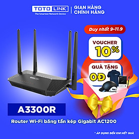 Router Wi-Fi băng tần kép Gigabit AC1200-A3300R_HÀNG CHÍNH HÃNG