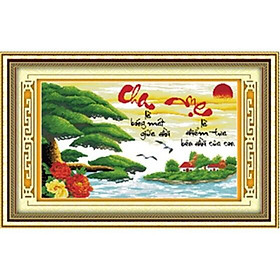 Mua Tranh thêu 100% Cha Mẹ Là Bóng Mát Điểm Tựa 8088