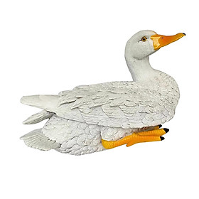 Simulation Duck Statue Figurine - Resin Animal Model Lawn Sculpture, Garden Yard Decor, Home Display, Paperweight, Desk Decor
