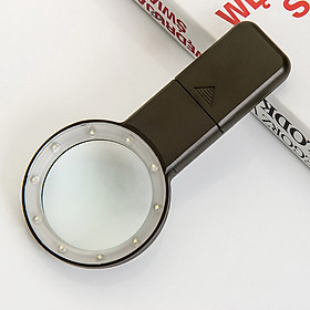 KÍNH LÚP ĐƯỜNG KÍNH 16MM ĐỌC SÁCH BÁO, CÓ BÓNG ĐÈN LED HỖ CHIẾU SÁNG (Tặng ví thép đa năng 11in1)