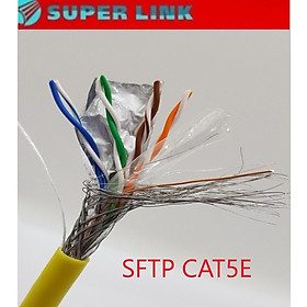 Cuộn cáp mạng Superlink Cat 5e SFTP CCA cuộn 305m- Hàng chính hãng