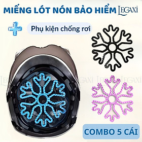 Combo 5 Miếng Lót Nón Bảo Hiểm Dùng Cho Xe Máy, Xe Đạp, Mềm, Êm Ái Giúp Giảm Ngứa Da Đầu, Ngăn Mồ Hôi [MỚI