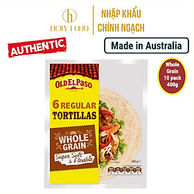 Vỏ Bánh Tortilla Mexico Tortillas Old El Paso Wholegrain Nguyên Cám 6 pack