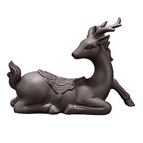 Tea Pet Sculpture Artwork Deer Statue for Table Centerpiece Tearoom Bookcase