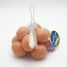 Túi Trứng Gà Giả 10 Trái Nhựa ABS Hàng Đẹp Bền Đồ Chơi Bé Trai Bé Gái