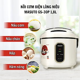 Nồi cơm điện lòng niêu Sothing Masuto GS-30P 1,8L màn hình LED cao cấp dùng cho 4-6 người ăn- Hàng chính hãng