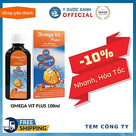 OMEGA VIT PLUS, 100ml, Siro Omega 3 cho bé - Y Dược Xanh