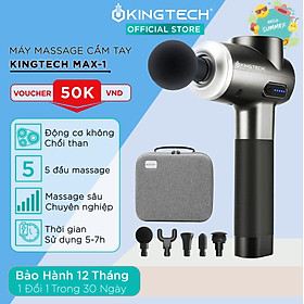 Máy Massage Cầm Tay Cao Cấp KINGTECH MAX 1 - Động Cơ Không Chổi Than - Bản Nâng Cấp Cho Vận Động Viên, Gymmer, Người Tập Thể Thao Chuyên Nghiệp - Hỗ Trợ Mát Xa Chuyên Sâu, Giảm Đau Cơ, Cứng Khớp - Chính Hãng