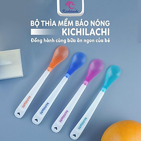 Mua Bộ 4 thìa  muỗng báo nóng Kichi thân dài cho bé