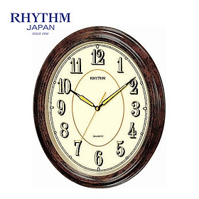 Đồng hồ treo tường Rhythm CMG712NR06 - Kt 32.2 x 39.0 x 5.3cm, 900g Vỏ nhựa giả gỗ