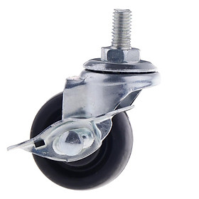 1.5 '' Cao Su Tấm Xoay Bánh Xe M8 Thay Thế Phổ Quát W / Phanh