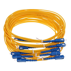 5 pieces 3 Meters Fiber Optical Singlemode Simplex Core Patch Cable SC to SC