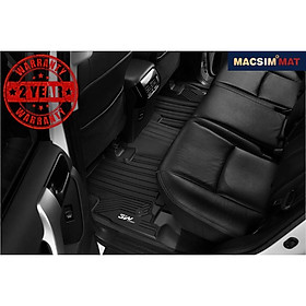 Thảm lót sàn Toyota Highlander 2014- đến nay Nhãn hiệu Macsim 3W chất liệu nhựa TPE đúc khuôn cao cấp - màu đen