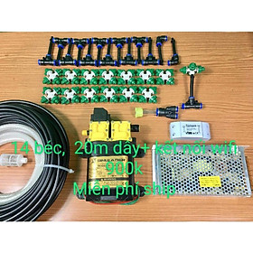 Mua Bộ phun sương tự động (hẹn giờ  smart wifi ) bơm đôi Sinleader 14 béc 4 hướng tưới cây  tưới lan 20 25m2
