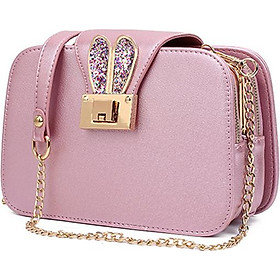 Ví Dự Tiệc Nữ Dáng Hộp Khóa Tai Thỏ TM-Vinu07 Có Dây Đeo Sang Trọng (22 x 15cm)