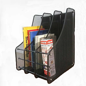 Khay đứng để hồ sơ, tài liệu văn phòng đa năng dạng đan lưới kim loại vô cùng chắc chắn bền đẹp - 3 NGĂN (giao màu ngẫu nhiên)