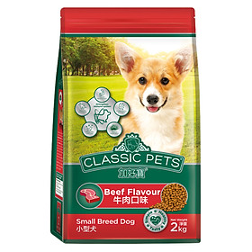 Đồ Ăn Chó Nhỏ Classic Pets Hương Vị Thịt Bò Nướng (2kg)