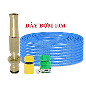 Bộ dây vòi xịt nước rửa xe, tưới cây . tăng áp 3 lần, loại 7m, 10m 206587 cút sập, + tặng đai