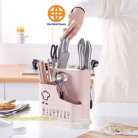 Mua Ống đựng đũa thìa đa năng nhựa Việt Nhật kèm khay cắm dao kéo (MS 2776)