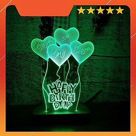 Mua Đèn Led 3D 16 Màu - Đèn Ngủ Mẫu Chúc Mừng Sinh Nhật - Quà Tặng Ý Nghĩa ️️