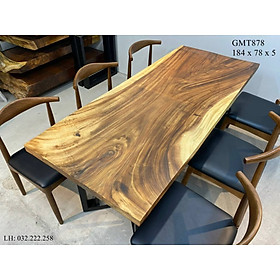 Mua Bàn Gỗ Me Tây Nguyên Tấm  Bàn Ăn Gỗ Me Tây  Bàn Sân Vườn Gỗ Me Tây Dài 1 84m Rộng 78cm Dày 5cm