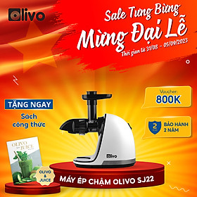 Máy Ép Chậm Trục Ngang Olivo SJ22 [Hàng Chính Hãng] Ép Rau Không Lo Kẹt Máy - Ép Kiệt Bã - Dễ Vệ Sinh