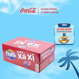 Thùng 24 Lon Nước Ngọt Giải Khát Có Gas Fanta Xá Xị 320ml/Lon Sale 25.4 Coca-Cola Official Store