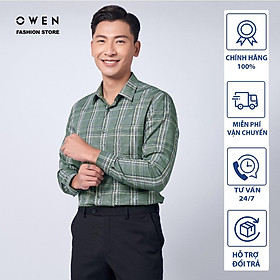 Áo Sơ mi Owen nam dài tay dáng Regular mềm mịn mát Mã AR220937DT