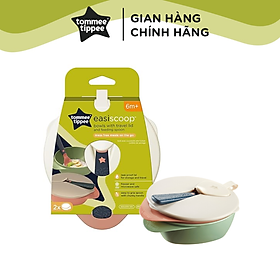 Bát Ăn Dặm Có Nắp Kèm Thìa Tommee Tippee Easy Scoop Cho Bé Từ 6 Tháng (Set 2 cái)