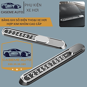 Bảng Ghi Số Điện Thoại Ô Tô Khi Dừng Đỗ - Thẻ Ghi Số Điện Thoại Ô tô Hợp Kim Nhôm Cao Cấp - Hàng Nhập Khẩu