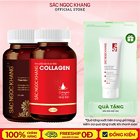 Combo Trẻ Hóa Da Cao Cấp [Viên Uống Sắc Ngọc Khang ++ 60 Viên & Viên Uống Đẹp Da Collagen Dipeptide Sắc Ngọc Khang 60V