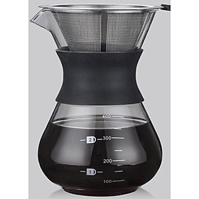 Bình pha cafe Drip Coffee 400ml kèm phễu lọc Inox