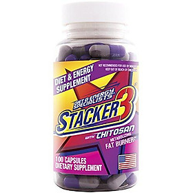 Stacker 3 Metabolizing Fat Burner with Chitosan, Capsules, 100-Count Bottle