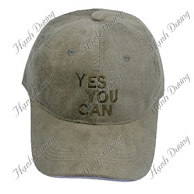 Nón kết nhung YES YOU CAN, chất liệu vải mềm mượt, kiểu dáng thời trang cá tính, có khóa tăng giảm size