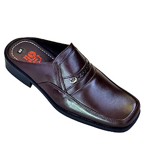 Dép Bít Mũi Nam Da Bò Thật TiTi ĐÔ Cao Cấp GSB2093d