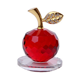 Crystal  Figurine Paperweight Ornament Home Decor Collectibles Gift Red