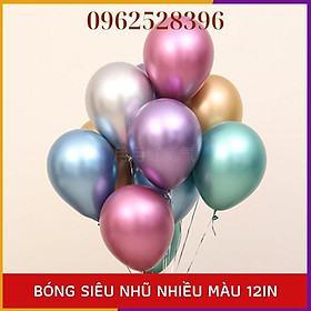 Set 10 bóng chrome siêu nhũ 10" trang trí tiệc đám hỏi đám cưới