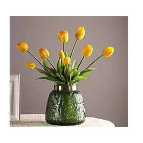 Hoa giả, hoa tulip silicon trang trí phòng khách, decor bàn làm việc, kệ tủ, cửa hàng, màu sắc tự nhiên  giống thật AZ10
